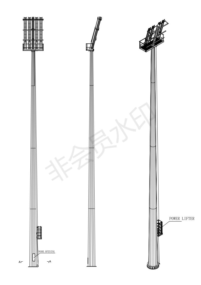 POWER LIFTER FOR STADIUM MAST-1